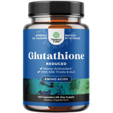 Natures Craft glutathione et chardon-Marie – capsules lumineuses pour peau éclatante et soutien du foie.
