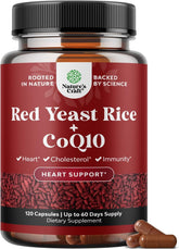 Natures Craft levure rouge riz CoQ10 – bouteille et gélules pour le quotidien