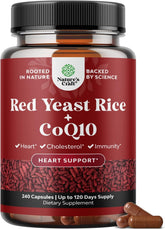 Natures Craft levure rouge riz CoQ10 – bouteille prête à l emploi quotidien