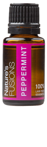 Nature's Fusions Menta Pura: botella de aceite con aroma refrescante para aromaterapia.