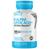 Nature's Fusions Nutri R alpha-lipoïque acide, bouteille 600 mg, énergie potentielle au quotidien