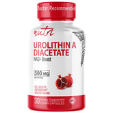Nature's Fusions Nutri Urolithin A, bouteille complète, soutien potentiel à la vitalité.