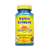 Nature's Life Collagène Marin – bouteille montrant l'étiquette, soutien potentiel à la peau saine.