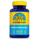Nature's Life Marine Magnesium 500mg — bouteille avec capsules végétariennes pour le soutien digestif