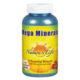 Nature's Life Mega Minéraux: bouteille et emballage, accès rapide à une nutrition complète.