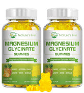 Nature's Live magnésium glycinate gummies framboise, soutien calme et énergie au quotidien