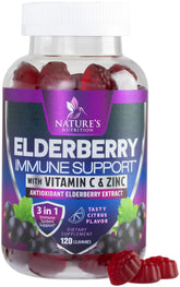 Nature's Nutrition Sureau Noir Gommes emballage visible, usage quotidien potentiel.