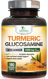 Nature's Nutrition Turmeric Curcumin en bouteille prête à l’usage quotidien.