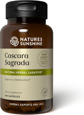 Nature's Sunshine Cascara Sagrada gélules dans la bouteille, soutien intestinal potentiel