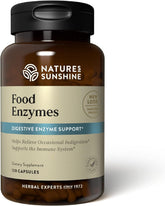 Nature's Sunshine Enzymes alimentaires – boîte prête au repas, soutien digestif naturel.