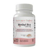 Nature's Trove B12 methylcobalamin goût cerise, comprimés à mâcher pour énergie soutenue.