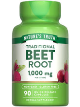 Nature's Truth Betterave gélules 1000 mg, prise facile au quotidien.