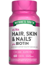 Nature's Truth Hair Skin and Nails caplets enrobés pour cheveux et ongles sains