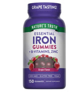 Nature's Truth Gommes Fer Essentiel en flacon, soutien potentiel d'énergie au quotidien.