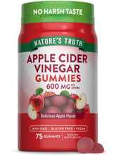Gommes Nature's Truth au vinaigre de cidre et pomme dans un flacon, routine quotidienne savoureuse.