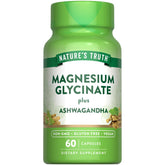 Nature's Truth – capsules magnésium glycinate Ashwagandha, faciles à avaler