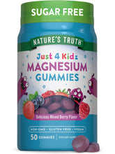 Nature's Truth gommes magnésium enfants sur emballage, format pratique