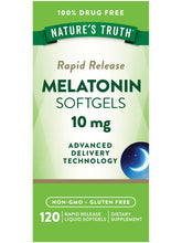 Nature's Truth Mélatonine 10 mg – bouteille et gélules libération rapide.