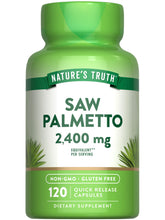 Nature's Truth Extrait palmier nain – flacon 120 gélules pour le bien-être quotidien.