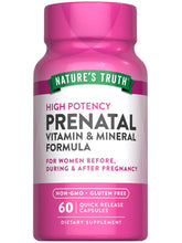 Nature's Truth Prenatal Vitamins — bouteille et étiquette, pratique pour votre routine grossesse.