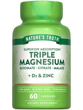Nature's Truth triple magnesium en bouteille, pratique pour un usage quotidien.
