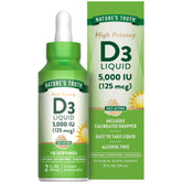 Nature's Truth Vitamine D3 Liquide flacon 5000 UI, dosage facilité