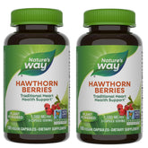 Nature's Way baies d'aubépine sur bouteille pour usage quotidien potentiel.