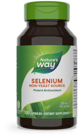 Nature's Way Selenium 200 mcg en capsules soutient l'antioxydant quotidien