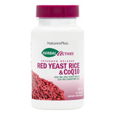 NaturesPlus Herbal Actives levure rouge CoQ10 en bouteille, soutien general.