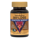 NaturesPlus AgeLoss bouteille montrant le soutien prostatique potentiel et le confort urinaire.
