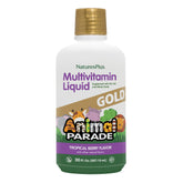 NaturesPlus Animal Parade Gold – bouteille goût tropical pour enfants.