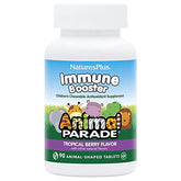 NaturesPlus Animal Parade Immun Booster – bouteille attrayante, soutien immunitaire potentiel pour enfants, goût tropical
