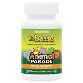 NaturesPlus Animal Parade KidGreenz – Bouteille avec comprimés animaux, soutien nutritionnel pour enfants.