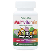 NaturesPlus Animal Parade tablettes en forme d'animaux, goût agréable pour enfants.