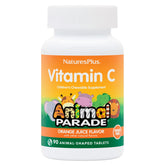 NaturesPlus Animal Parade vitamine C sans sucre, pastille à mâcher pour l'immunité enfantine