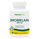 Bouteille NaturesPlus Bromélaïne 500 mg, pratique à emporter.