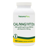 NaturesPlus Calcium-Magnésium-D3-K2 — bouteille de comprimés avec soutien potentiel des os.