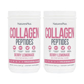 NaturesPlus Collagen Peptides Limonade aux Baies dans pot : soutien potentiel cheveux et peau.