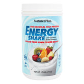 Boîte NaturesPlus Energy Shake montrant la protéine végétale par portion.