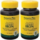 NaturesPlus fer masticable cerise : soutien naturel du fer et énergie quotidienne.