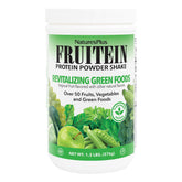 Shake FRUITEIN vert de NaturesPlus, boisson végétale énergisante prête à mélanger.