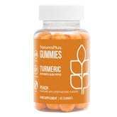 NaturesPlus gommes au curcuma et curcumine – boîte, saveur pêche, soutien articulations.