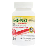 NaturesPlus Hema-Plex Fer-chewables : flacon pratique pour un apport quotidien en fer.