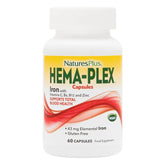 NaturesPlus Hema-Plex fer, capsule d’action rapide, idéal au petit-déjeuner pour l’énergie.