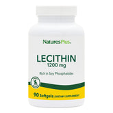 NaturesPlus Lecithine bouteille et gélules, soutien potentiel à la routine bien-être.