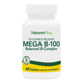 NaturesPlus Mega B-100 Complex tablettes dos de boîte, énergie quotidienne potentielle.