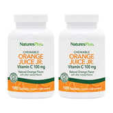 NaturesPlus Orange Juice Jr. : bouteille pack 2, source pratique de vitamine C pour toute la famille.