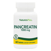NaturesPlus Pancreatin – bouteille fermée, soutien digestif potentiel après les repas.