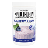 NaturesPlus SPIRU-TEIN Bleuets et Crème en bouteille, énergie potentielle et saveur délicieuse.