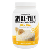 NaturesPlus SPIRU-TEIN Banane : boîte pratique pour un apport protéique végétal.